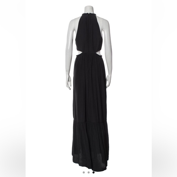 Black Maxi Dress with Cutout - Picture 2 of 4